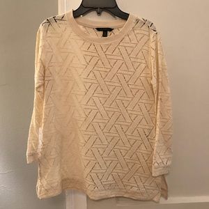 Banana Republic 3/4 length cut out blouse
